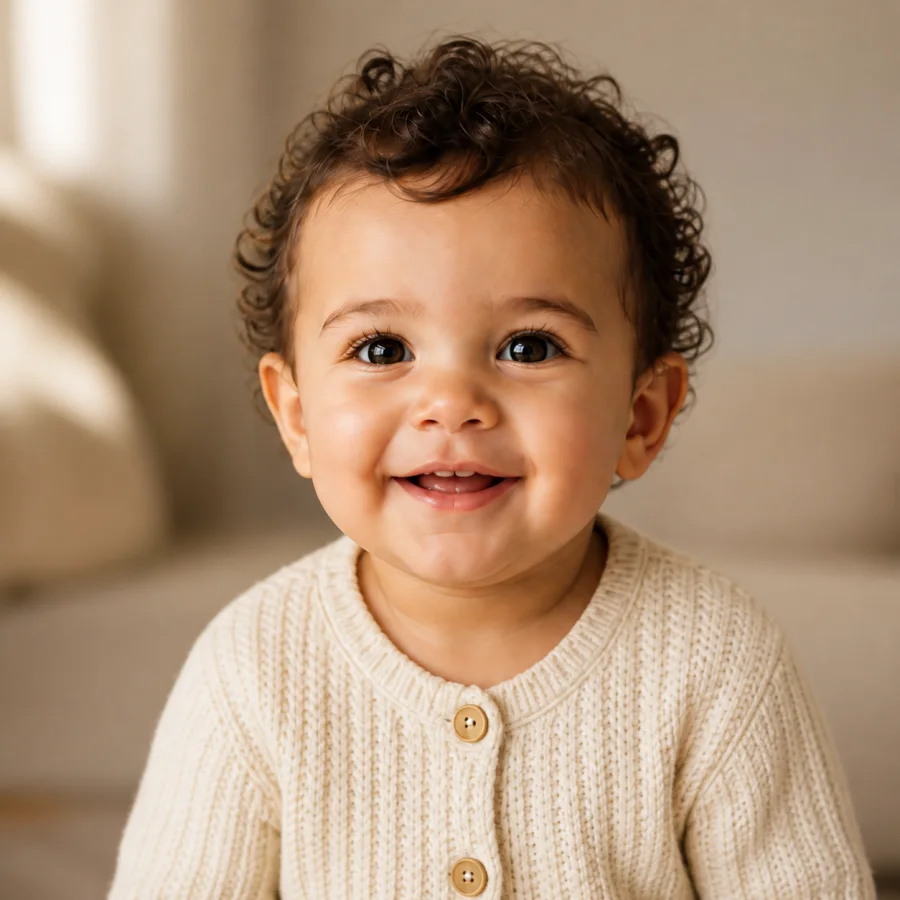 Fictional toddler portrait